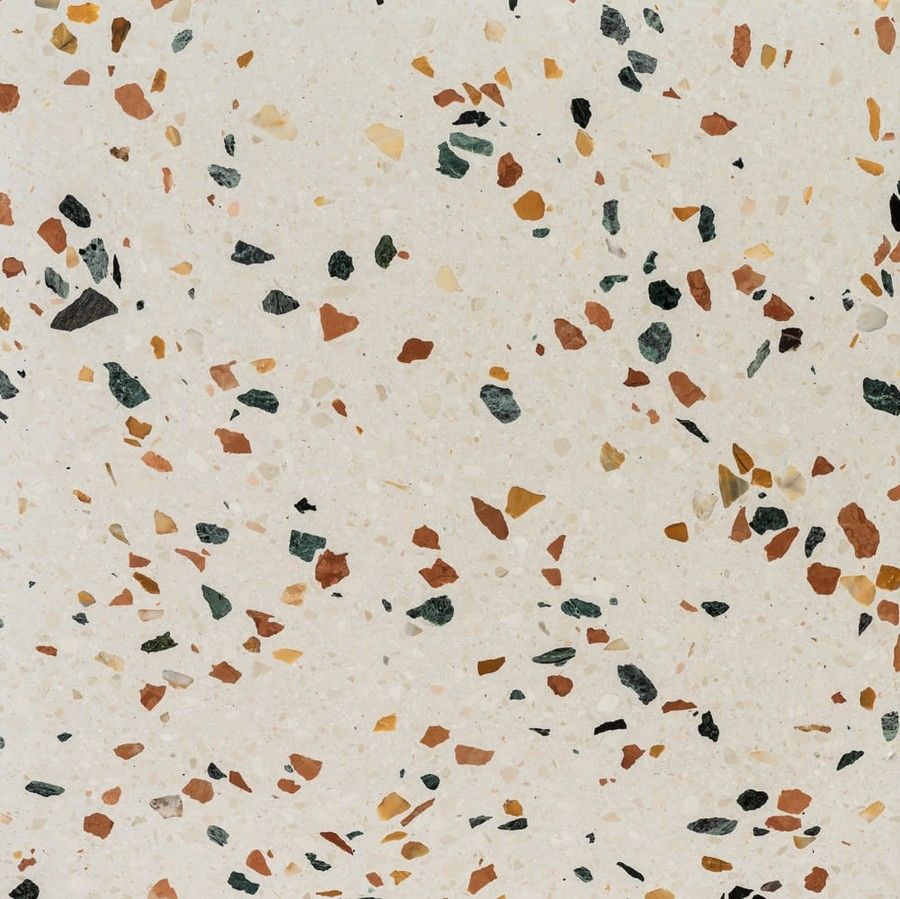 Slabs Fancy terrazzo by Mipa Design, ivory ground with coloured chips