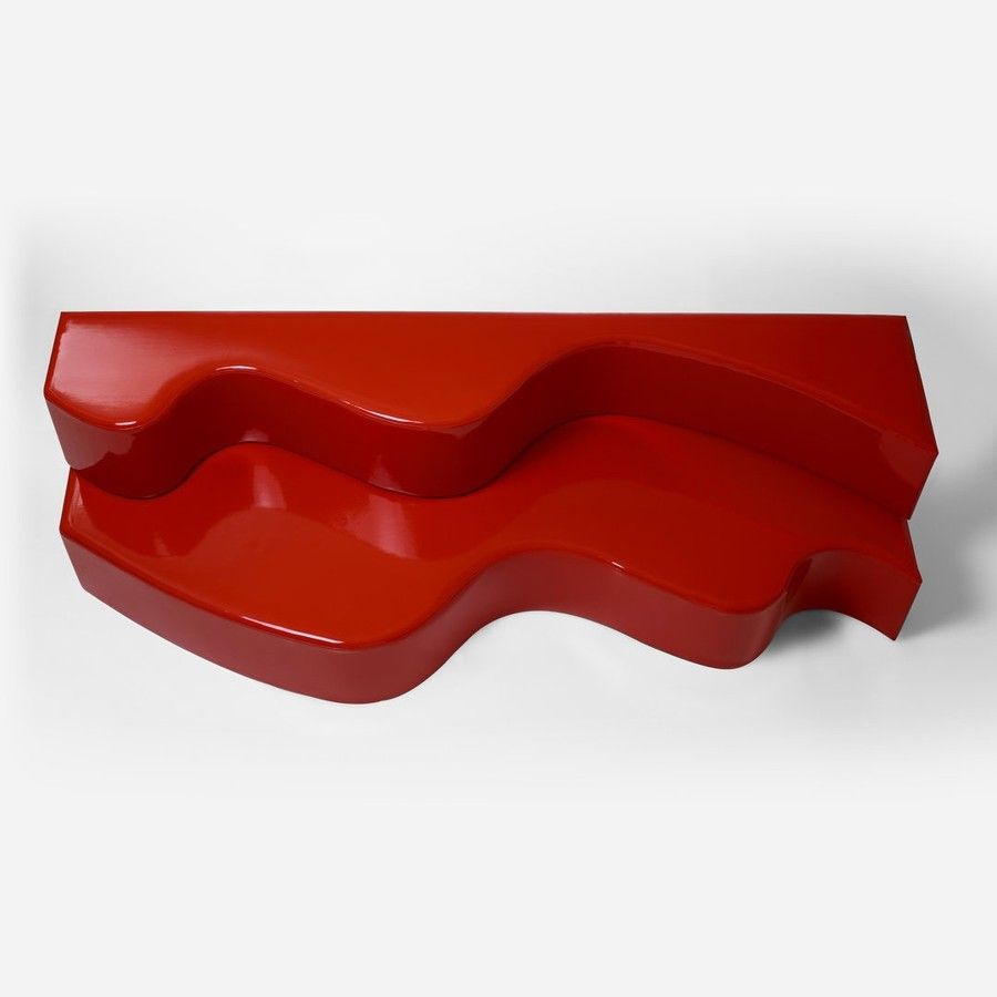 Divano Superonda di Poltronova, rosso lucido